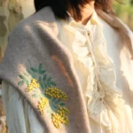 Diy embroidery cashmere scarf material bag
