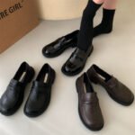 Basic model ~ so comfortable! Black British style retro small leather shoes female soft leather student Japanese jk single shoes - Image 2