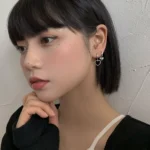 Asymmetric love ear buckle 2022 new earrings female sweet cool high-end sense personality simple ins heart-shaped ear jewelry - Image 4