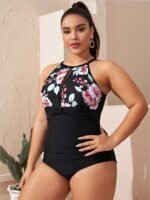 foreign trade cross-border Amazon European and American sexy print plus size one-piece bikini swimsuit manufacturers wholesale