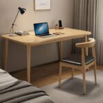 Computer desk simple all solid wood desk home study desk bedroom desk student writing desk simple small desk - Image 2