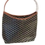 Classic Goya women's bag, Goyard dogtooth hobo bag, large shopping bag, tote bag, leather shoulder bag - Image 5