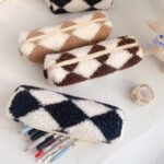 Pencil bag ins Japanese canvas large-capacity stationery bag 2021 new student cosmetic storage bag