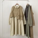 Japanese Cotton Loose Vest + Dress Two-piece Set 2022 Autumn New Mori Style Niche Design Sense Long Dress - Image 4
