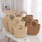 Hand-held semi-circular tote bag lazy wind underarm bag women's 2025 new woven bag large capacity shoulder bag fashion - Image 2