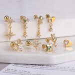 2023 new ins temperament earrings earrings Korean version European and American cross-border sweet hollow heart-shaped light luxury earrings wholesale - Image 2