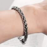 Cross-border hot sale new fashion bracelet men's keel bracelet retro fashion woven punk bracelet factory direct sales - Image 4