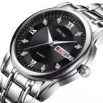 Genuine brand waterproof men's quartz watch simple and versatile high-end sense stainless steel calendar handsome watch manufacturer direct hair - Image 4