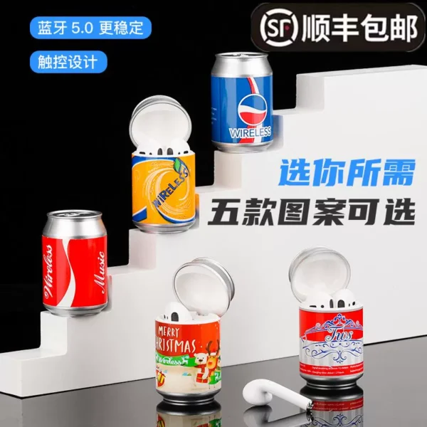 Creative new can with charging compartment wireless bluetooth headset sports single ear portable compact voice call