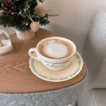 Vintage French cream coffee cup and plate - Image 4