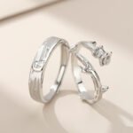 S925 sterling silver little prince and roses couple ring men and women a pair of Korean version simple students to send lover gifts