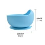 Morandi children's silicone plate baby food supplement bowl one anti-fall suction cup feeding tableware silicone bowl set - Image 3