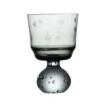 Xingyungu Xinghecan/Middle Age Vintage Japanese Sake Cup Gray Engraved Glass Cup Wabi Sabi Wine Cup - Image 4