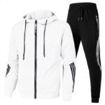Cross-border spring and autumn new men's casual suit hooded sweater sportswear two-piece men's slim casual suit - Image 5