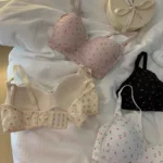 Japanese floral underwear girls high school students pure desire no steel ring small chest gathered summer thin bra bra - Image 4