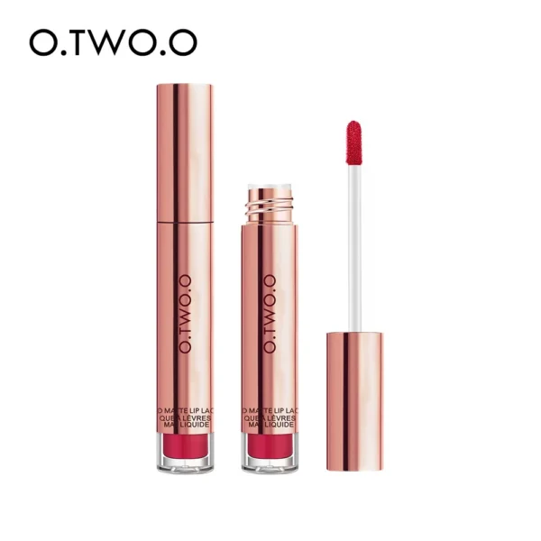 O.TWO.O non-stick cup matte lip gloss matte lip glaze non-fading liquid lipstick makeup lasting non-fading