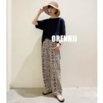 10% off free shipping cost-effective 4-color NA pattern trousers loose plaid casual pants Japanese women's summer new style C - Image 2