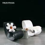 Nordic Victor rocking chair small apartment home creative beach hotel villa balcony lazy leisure thickening rocking chair - Image 4