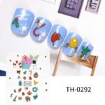 Zhengxiang New Christmas Nail Stickers Wholesale DIY Nail Decals INS Amazon Snowman Snowflake Nail Stickers - Image 6