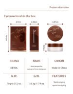 Cross-border DEROL eyebrow styling cream waterproof quick-drying natural wild eyebrow lasting three-dimensional eyebrow soap eyebrow styling wax - Image 8