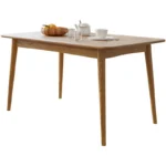 Japanese-style household solid wood dining table economy small apartment table and chair combination set rectangular log simple dining desk - Image 5