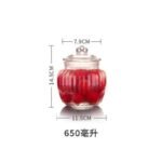 Pickle jar transparent glass jar household pickled sealed jar glass bottle with lid small pickle jar storage jar - Image 8