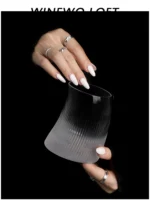 {Yun Fan Ji Cang Hai} Medieval Glass VINTAGE Finnish Cup Whiskey Glass Nordic Wind Ins Wind Cup - Image 4