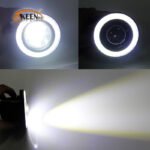 OKEEN cross-border GM spotlight dual-light COB angel eye fog light modified LED lens fisheye daytime running light - Image 2
