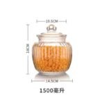 Pickle jar transparent glass jar household pickled sealed jar glass bottle with lid small pickle jar storage jar - Image 9