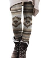 Cross-border European and American wish independent station foreign trade fashion brushed printing slim fit boots pants trousers women's clothing - Image 5