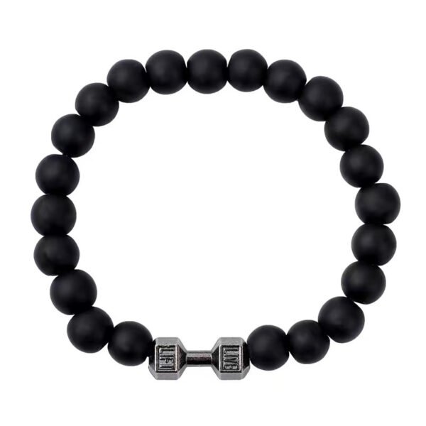 New Beaded Bracelet Volcanic Stone Dumbbell European and American Jewelry Men and Women Natural Stone Turquoise Cross-border Hot Accessories