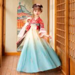 Girls' Hanfu flower embroidery dress - Image 3