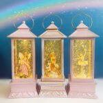 Romantic Snowflake Music Box Crystal Wind Lantern Ballet Music Box Crystal Ball Festival Decoration Light Night Market Stall Wholesale