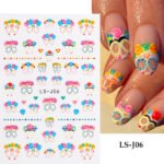 Cross-border Hot Manicure 3D Adhesive Sticker Little Sweet Potato Summer Cute Bear Caterpillar Holographic Fish Art Nail Sticker - Image 8