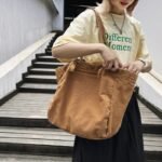 One-shoulder canvas bag female tote bag summer ins Japanese simple large-capacity college students class commuting handbag
