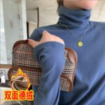 Double-sided velvet high-necked bottoming shirt for women in autumn and winter - Image 4