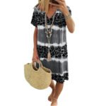 2022 summer new wish Amazon women's dress women's sexy leopard print casual midi skirt women - Image 8