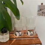 Creative Panda Glass Cup 420ml - Image 2