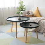 Special price clearance Nordic solid wood round small coffee table home living room side a few modern creative small table Lepin Shangju - Image 5