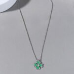 Four-leaf clover pendant men's necklace ball chain simple wild necklace