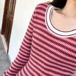 Saint Er dress autumn and winter 2023 new Korean version knitted sweater core yarn sweater skirt striped short skirt generation - Image 4
