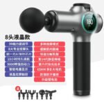 Cross-border electric fascia gun mini muscle fascia massage gun massager fascia instrument mute LCD screen cervical membrane gun - Image 3