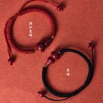 Purple gold sand gourd bracelet burgundy bracelet natal year big red bracelet men's and women's black low-content bracelet - Image 2