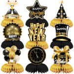 2023 New Year's Honeycomb Ornament Happy New Yea r Fireworks Honeycomb Table New Year's Honeycomb Ball Decoration