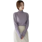 Retro Candy Color Slim Long Sleeve T-Shirt Bottom Shirt - Image 5