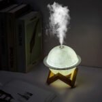 Cross-border new moon light humidifier USB night light rechargeable mini desktop planet light air purifier - Image 3