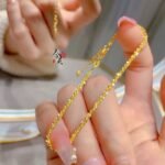 New Vietnamese sand gold bracelet men's and women's Seiko dragon scale bracelet simple fashion high-end niche caterpillar chain