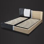 Nordic leather bed modern minimalist light luxury leather art bed master bedroom soft bag 1.8m bed 2022 new double bed - Image 4