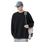 Hoodless short-sleeved sweatshirt men's trendy ins trendy brand couple men's jacket men's top loose crew neck white T-shirt - Image 5