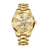 Swiss brand trendy high-end men's watch automatic quartz luminous waterproof Roman skeleton men's watch - Image 5